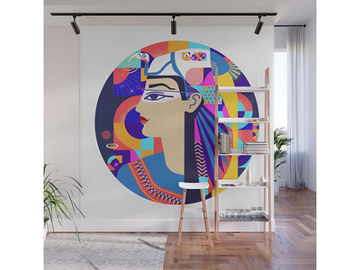 Design On The Product and On The Wall Looks Different ai ancient ancient egypt app businesswoman communication contcept copy space intelligence internet layout microphone portrait portrait profile recognition tech virtual voice waves woman