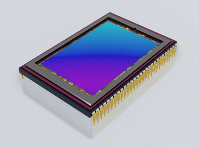 Digital camera sensor, 3D model body professional