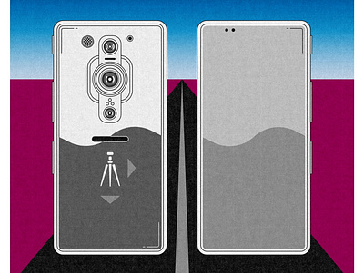Smartphone for photographers design, inspired by Xperia PRO-I camera design equipment flat illustration minimalism mobile photography product sony vector