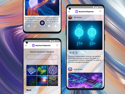 Quantum Teleporter App Prototype, made with Figma