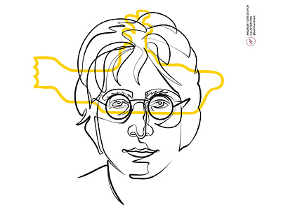 With Two Lines: Portrait of Submariner ;) beatles continuous continuous line design lennon minimalism submarine