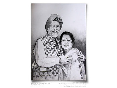 AGELESS BLISS - Pencil & charcoal sketch by ARTIST KAMAL NISHAD