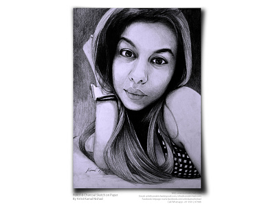 REMARKABLE - Pencil & charcoal sketch by - ARTIST KAMAL NISHAD artist kamal nishad artwork beautiful charcoal drawing girl girl illustration girl portrait kamal nishad kamalnishad pencil art pencil drawing pencil sketch portrait art portrait sketch