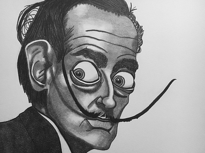 Caricature of Salvador Dali