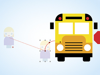 school bus 2 apple boston globe illustration keynote motion vector work