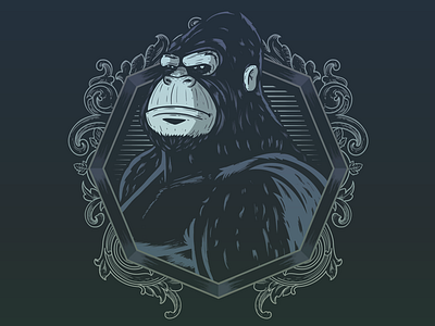 Noble Animal animal calm debut digitaldrawing gorilla illustration noble