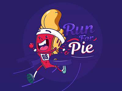 Run For Pie characterdesign illustration pie race run