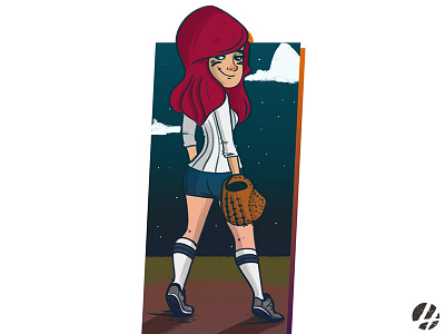 Baseball Girl art drawing illustration illustrationart learning learningart painting photoshop study