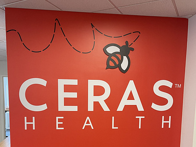 CERAS Health Signage brand branding design graphic design logo print print design