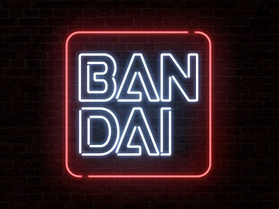 Bandai Sign design typography vector