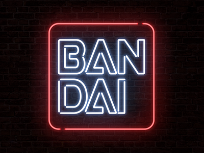 Bandai Sign design typography vector