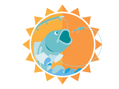 Fun in the Sun design flat illustration vector