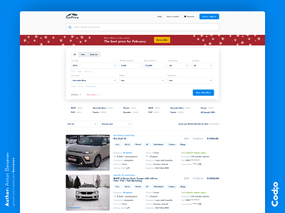 CarPrice / Search Page car design figma site ui ux