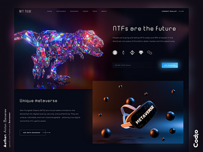 NFT WebSite Concept crypto dark design figma minimalism nft site ui ux