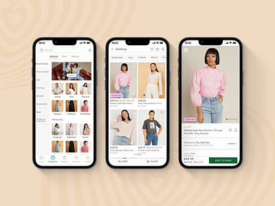 Styli app a fashion e-commerce app design e commerce fashion interface product details product listing shopping ui ux