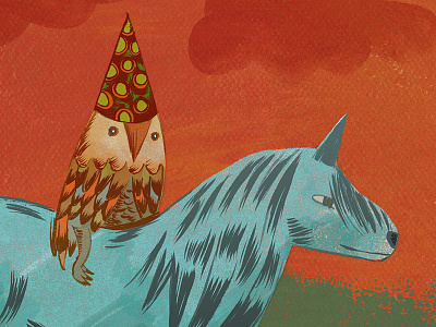 Pony + Owl birthday card birthday card owl pony