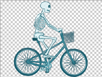 skeleton animation bike illustration motion skeleton