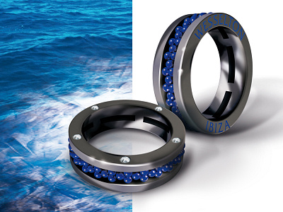 Wesselton Ibiza blue jewel rings weselton