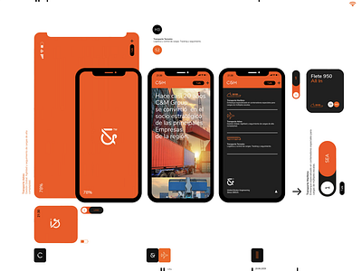 C&M™ Global Broker Engineering Branding app brandingart conceptual digital engineering graphic design logistics platform shipment smart uidesign uxdesign