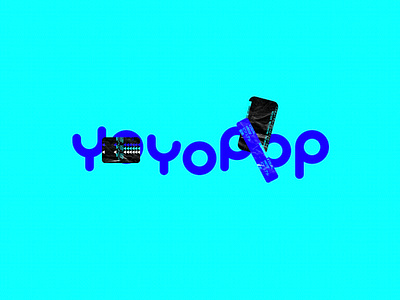 YOYOPOP™ DIGITAL ANIMATION BRANDING blue branding conceptual design engagement friendly geometry graphicdesign logo trendy trendy logo typogaphy
