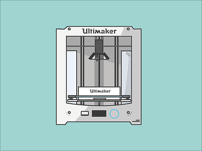 Ultimaker 3D printring 3d printer illustration ultimaker