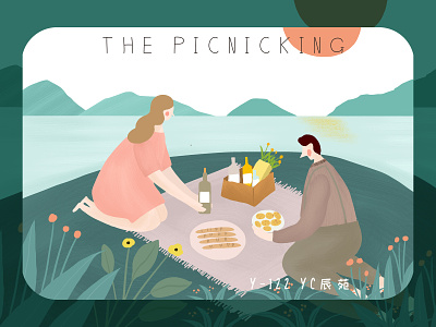 和朋友一起去野餐 picnic 休闲 女孩 小清新 植物 治愈 野餐
