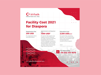 Poster Digital Al Fatih - Facility Cost 2021 for Diaspora branding design graphic design poster vector