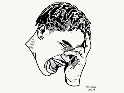 Travis Scott art hip hop illustration illustrator portrait travisscott vector