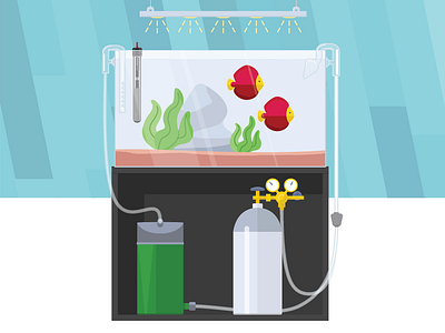 FW Tanks Aquarium Illustration design illustration art ui