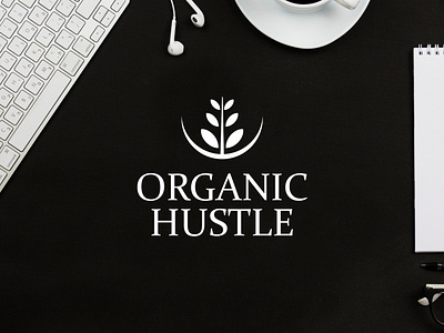 Organic Hustle branding logodesign minimalist design nature nature logo organic