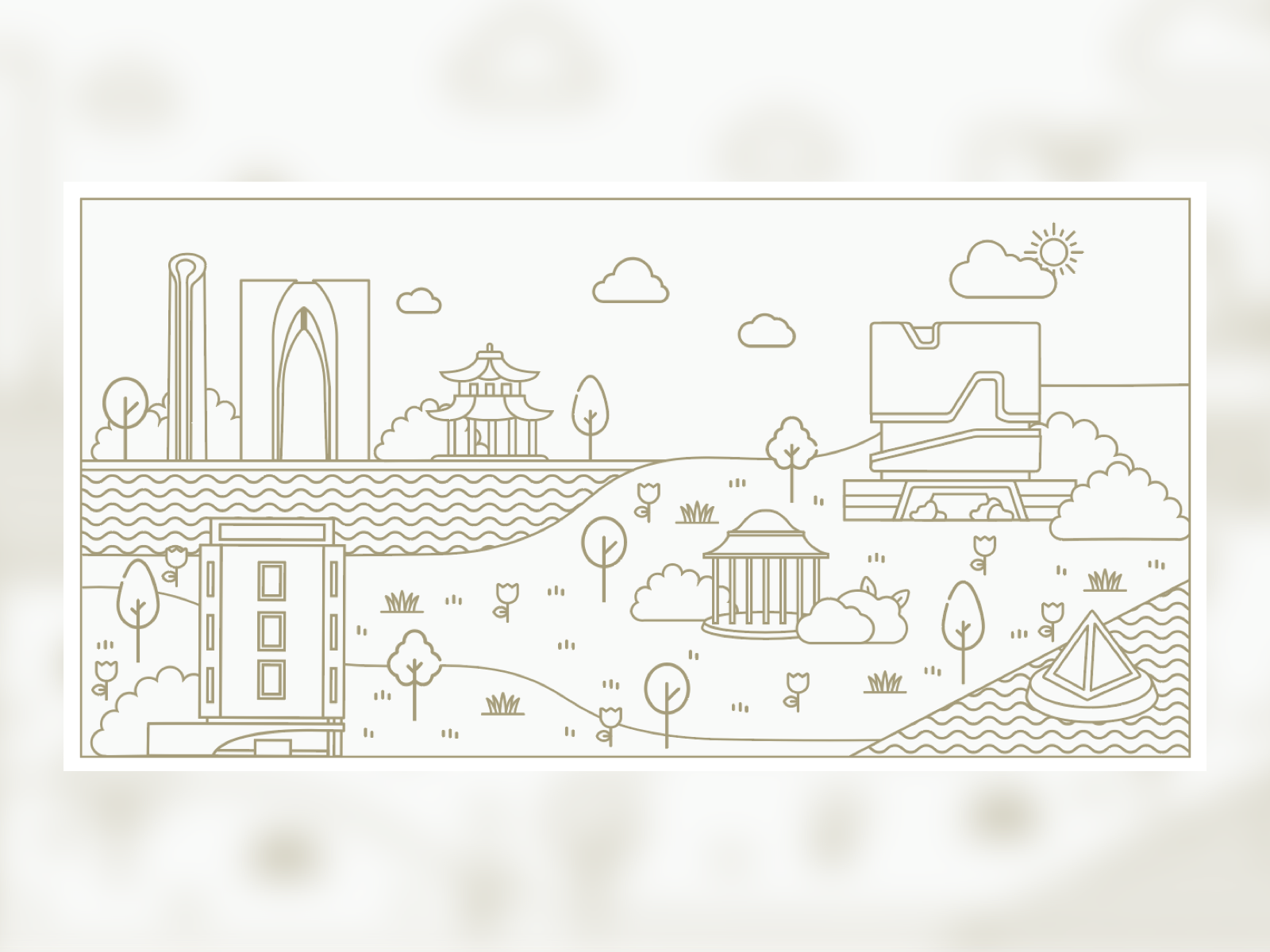 University Landscape By Yingyi Zhang On Dribbble