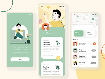 Find Friend App UI design