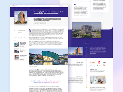 Article Details page for an online learning platform article design graphic design journal mockup news publish ui uiux university ux web