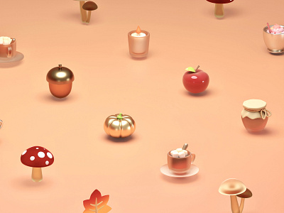 3D Autumn Icons