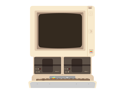 The Apple Two apple desktop flat illustration old portfolio project two vector worn