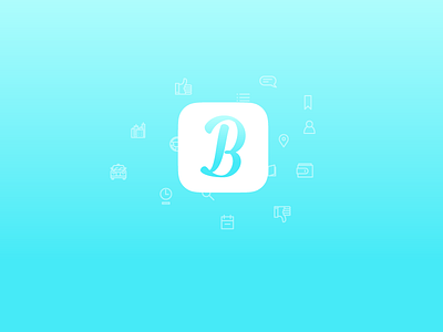 iOS Taxi app icon app badge baxter icon ios line