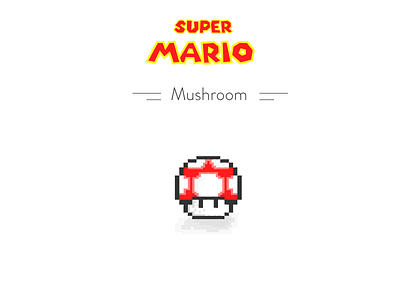 8-bit Mushroom 8 bit mario mushroom super