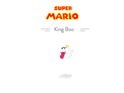 8-bit King Boo 8 bit boo king mario super