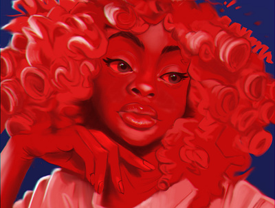 Red Gyrl digitalart illustration procreate procreate art