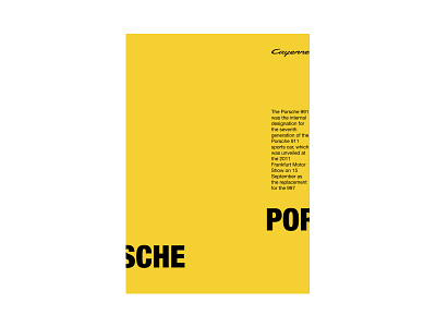 Poster Design - Porsche Cayenne - Yellow cover design porsche porsche 911 poster design typogaphy yellow