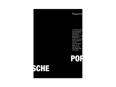 Poster Design - Porsche Cayenne - Black branding cover design design minimal porsche porsche 911 poster design typogaphy web