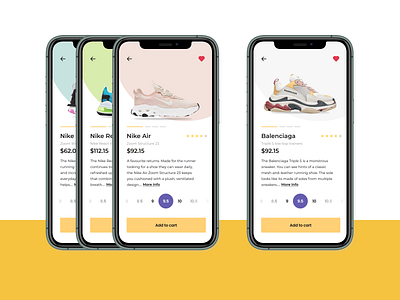 Ecommerce Mobile - Shoe App branding design ecommerce minimal nike nike app shoe store shoes app ui