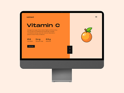 Nutriment Website - Feature Section branding citrus design features page food fruits lemon nutrition orange vegetables web ui website design