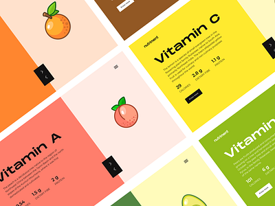 Nutriment Website - Collage avacado design feature food web fruits lemon mango minimal minimal website nutrition nutritionist orange vegetable