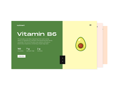 Nutriment Website - Carousel avacado design fruits green health app lemon minimal nutrition nutritionist orange vegetable