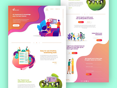 Accern Webpage Concept design illustration landing page landing page concept logo typography ux uxui vector web web design webpage website