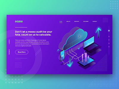 Oasis Landing Page design illustration landing page landing page concept logo typography ui ux uxui vector web web design webpage website