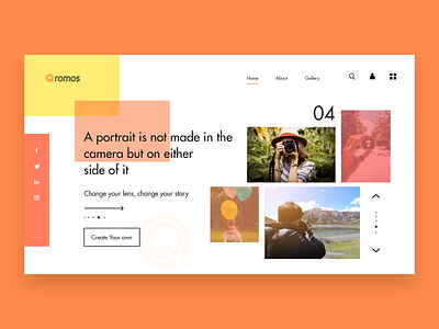 Qromos Photo Gallery Website Concept