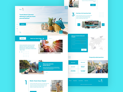 SkyHigh Tours and Travels Website Concept blog branding clean illustration interaction design landing page landing page concept logo tourism tours and travel typography ui ux uxui web design webpage website