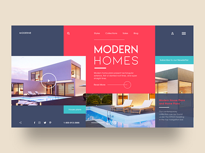 Moderne Webpage Concept